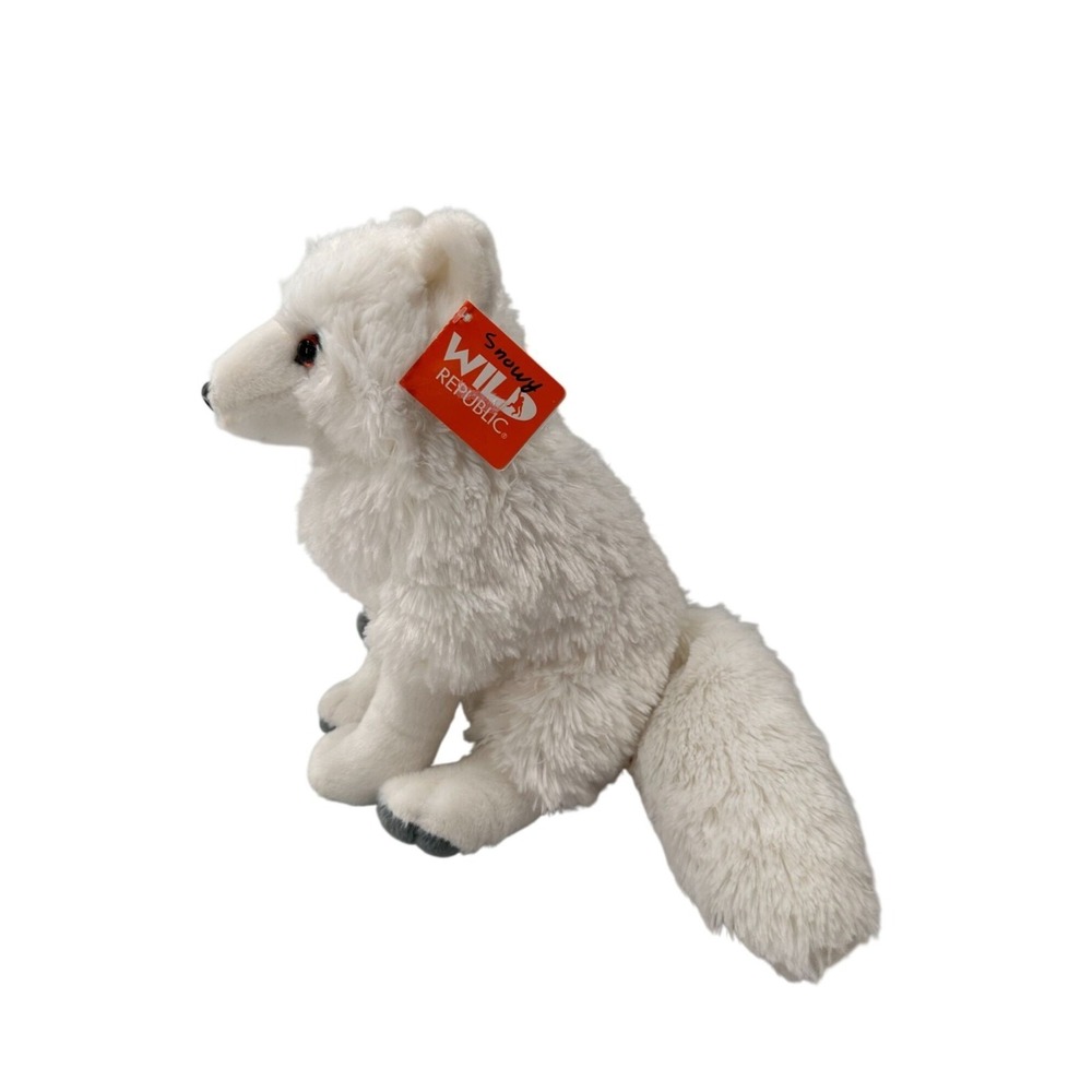 Wild Republic Arctic Fox Plush Toy 12" Cuddly Stuffed Animal Christmas Realistic